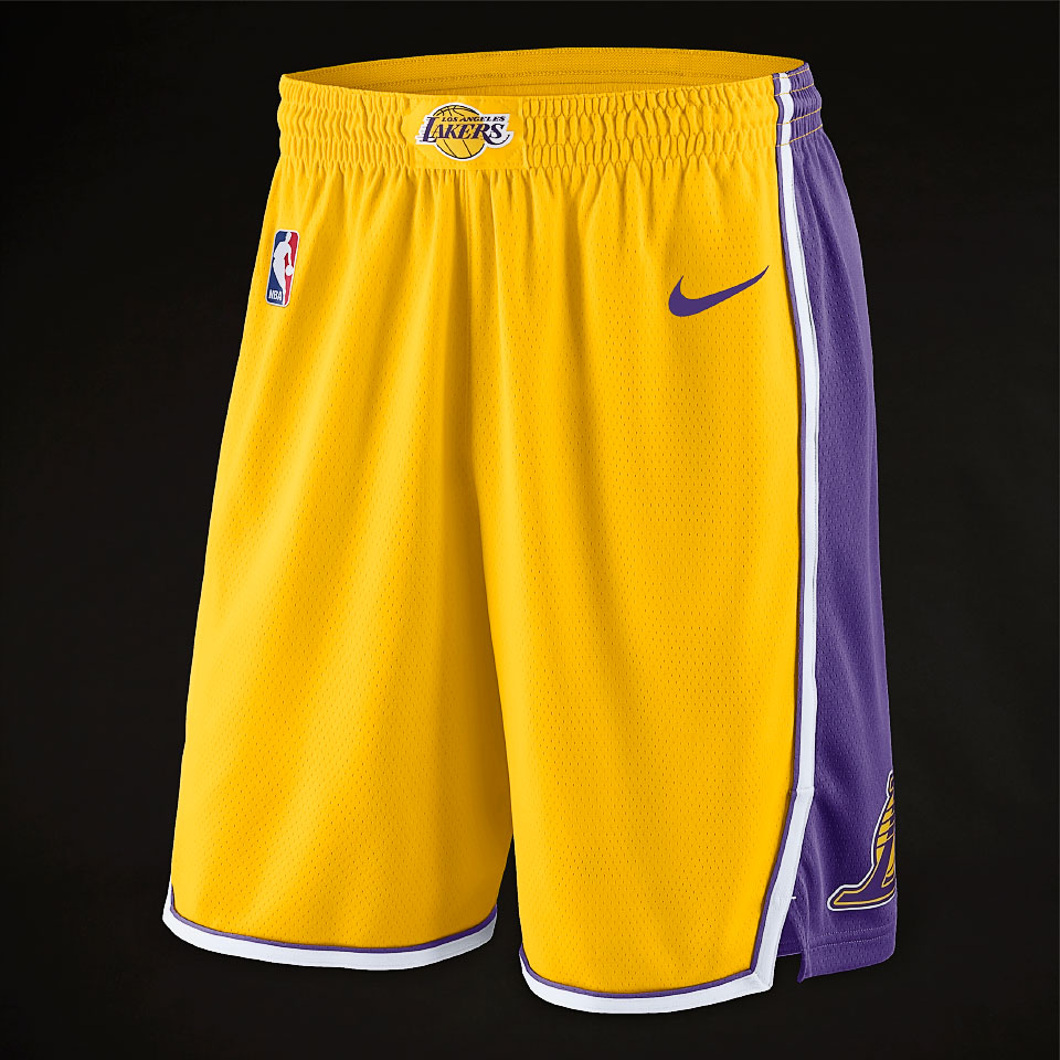 Nike NBA SW 19-20 La Lakers Swingman Shorts Yellow BV5873-728 US XL