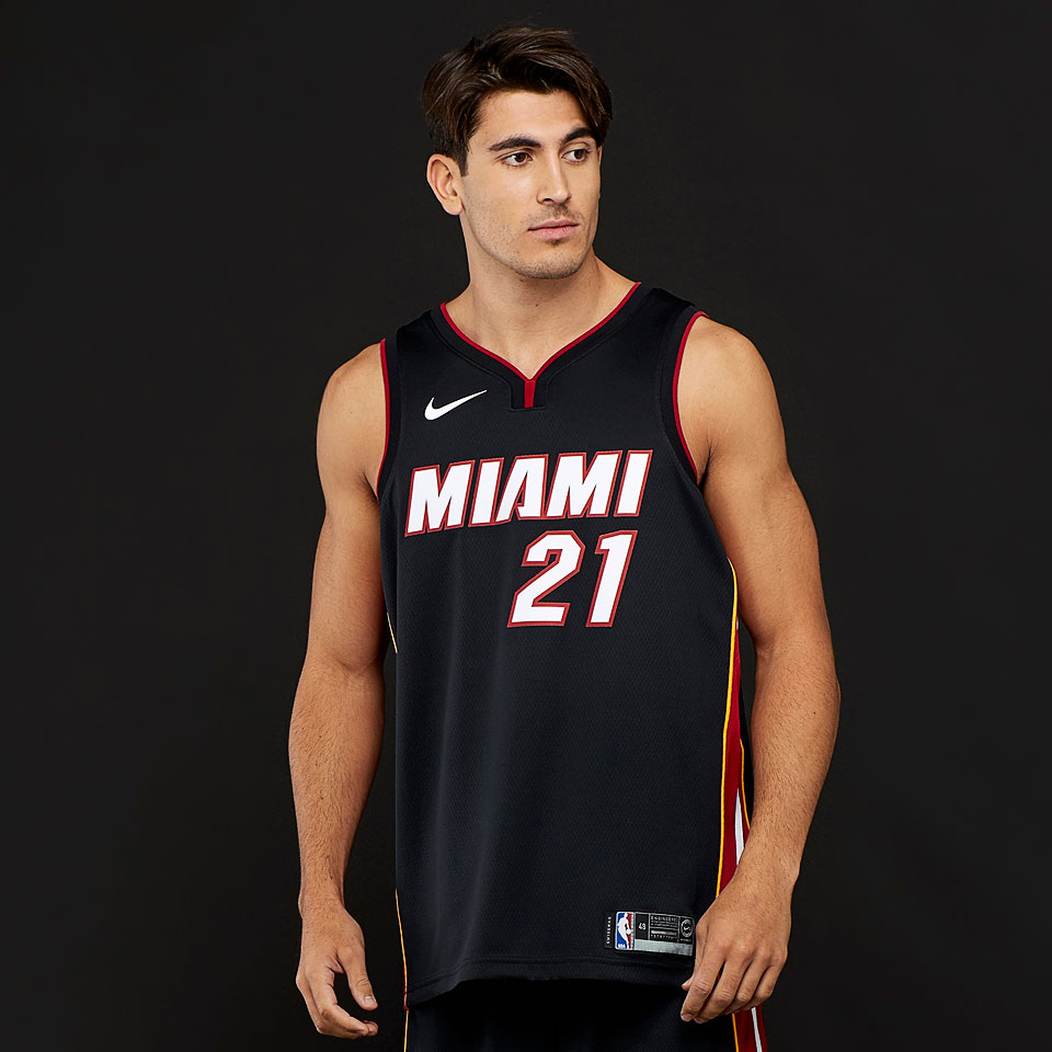 Youth Nike Hassan Whiteside Black Miami Heat Swingman Jersey - Icon Edition