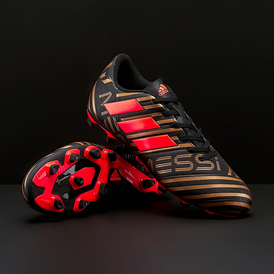 Botas de - adidas Nemeziz 17.4 FxG - Negro/Rojo/Dorado - CP9046 | Pro:Direct Soccer