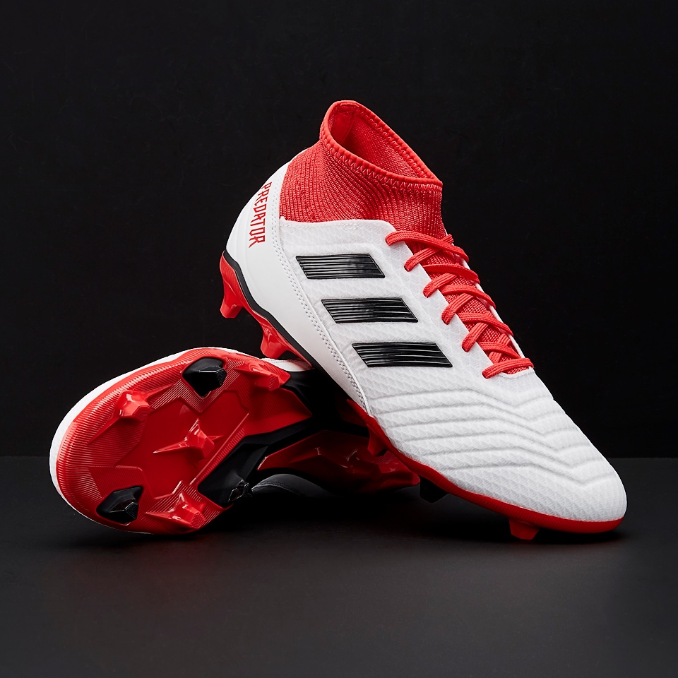 adidas Predator 18.3 FG - White/Core Coral Mens Boots - Firm -