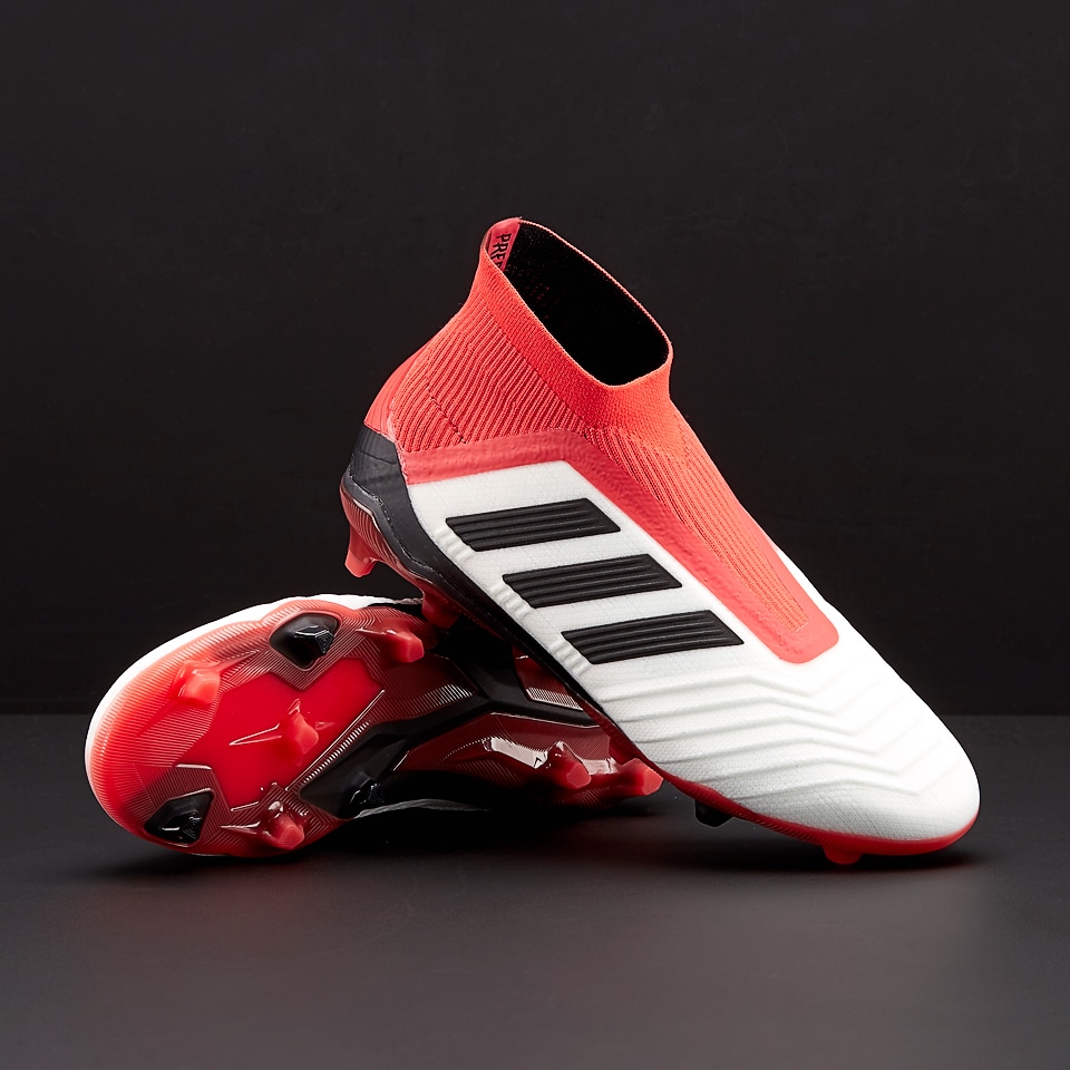 Botas de fútbol para - adidas Predator 18+ FG niños - Blanco/Negro/Coral - CP8983 | Pro:Direct Soccer