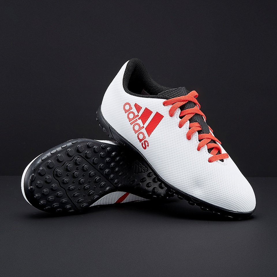 Botas de fútbol para niños - adidas X Tango 17.4 TF niños - Blanco/Coral/Negro - CP9044 | Soccer