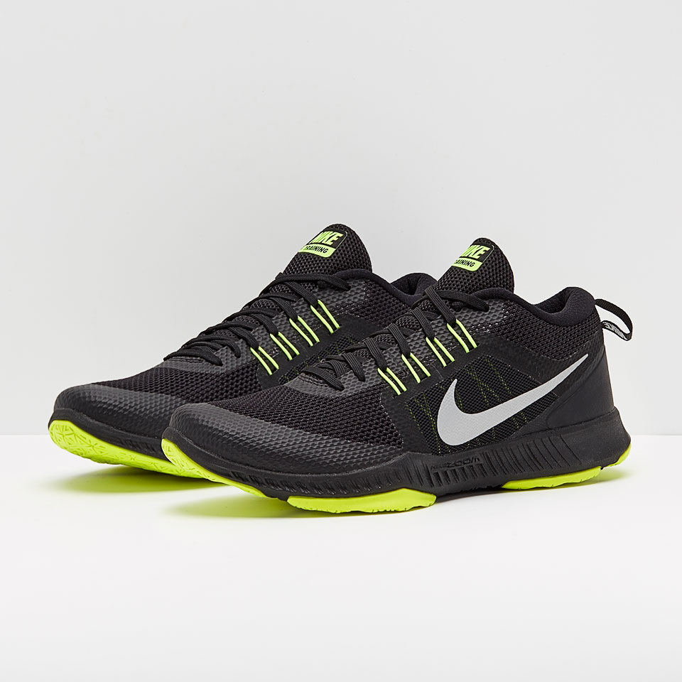 Nike Zoom Domination TR Black Metallic Silver Volt Mens Shoes 917708 018 Pro Direct Running