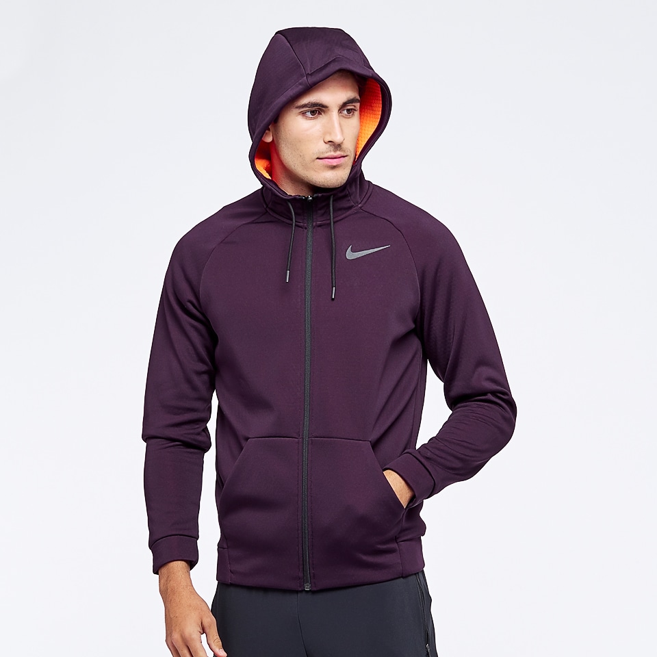 Nike Therma Sphere Hooded Jacket - Port Wine/Hyper Crimson