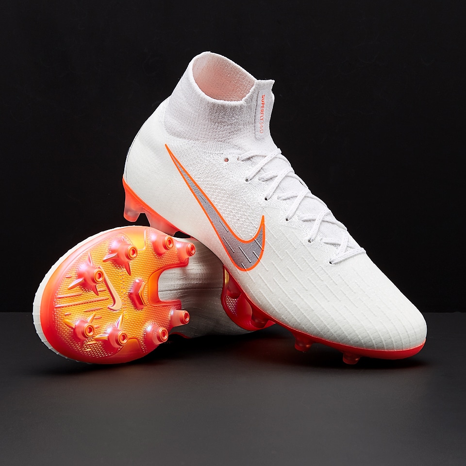 Botas de fútbol - Césped artificial Nike Mercurial Superfly Elite AG- Pro Blanco/Gris/Naranja - | Pro:Direct Soccer