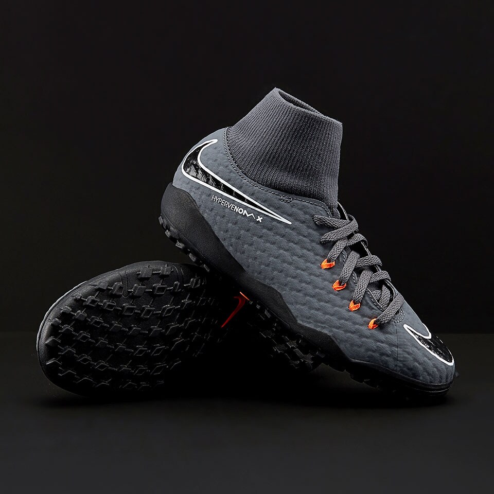 Scarpe Junior Scarpe Bambino Ragazzo Nike Hypervenom Phantom III Academy DF TF Campi Sintetici Grigio Arancione Bianco AH7293 081 Pro Direct Soccer