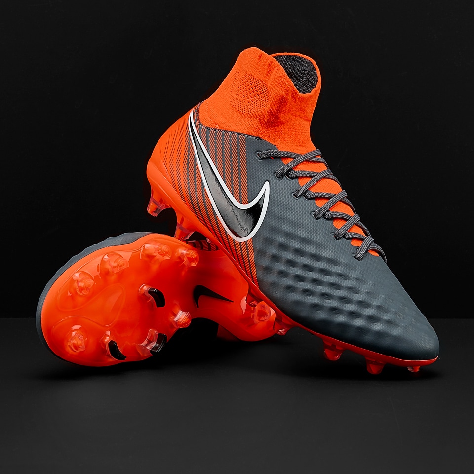 Supresión Salvaje el primero Botas de fútbol - Césped natural firme - Nike Magista Obra II Pro DF FG -  Gris Oscuro/Negro/Naranja/Blanco - AH7308-080 | Pro:Direct Soccer