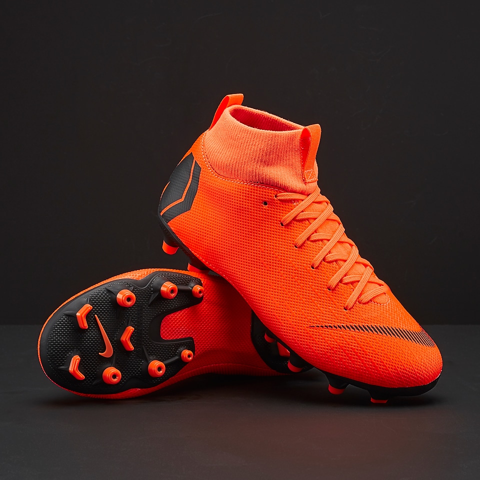 Botas de fútbol para - Césped artificial - Nike Mercurial Superfly VI Academy GS FG/MG para niños - Naranja/Negro/Naranja/Amarillo - AH7337-810 | Pro:Direct Soccer