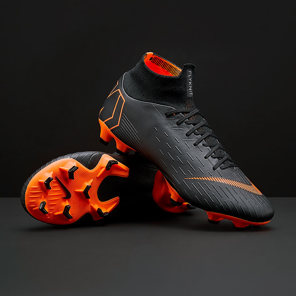 Nike Mercurial Superfly Pro FG Mens Boots - Firm Ground - - Black/Total Orange/White