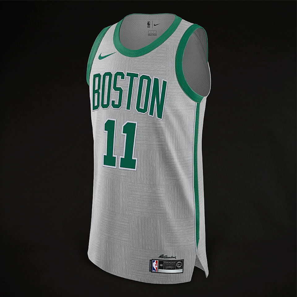 Nike NBA Kyrie Irving City Edition Authentic Jersey City Limited au Player Edition Boston Celtics Basketball White Gray AH6045-009 US S