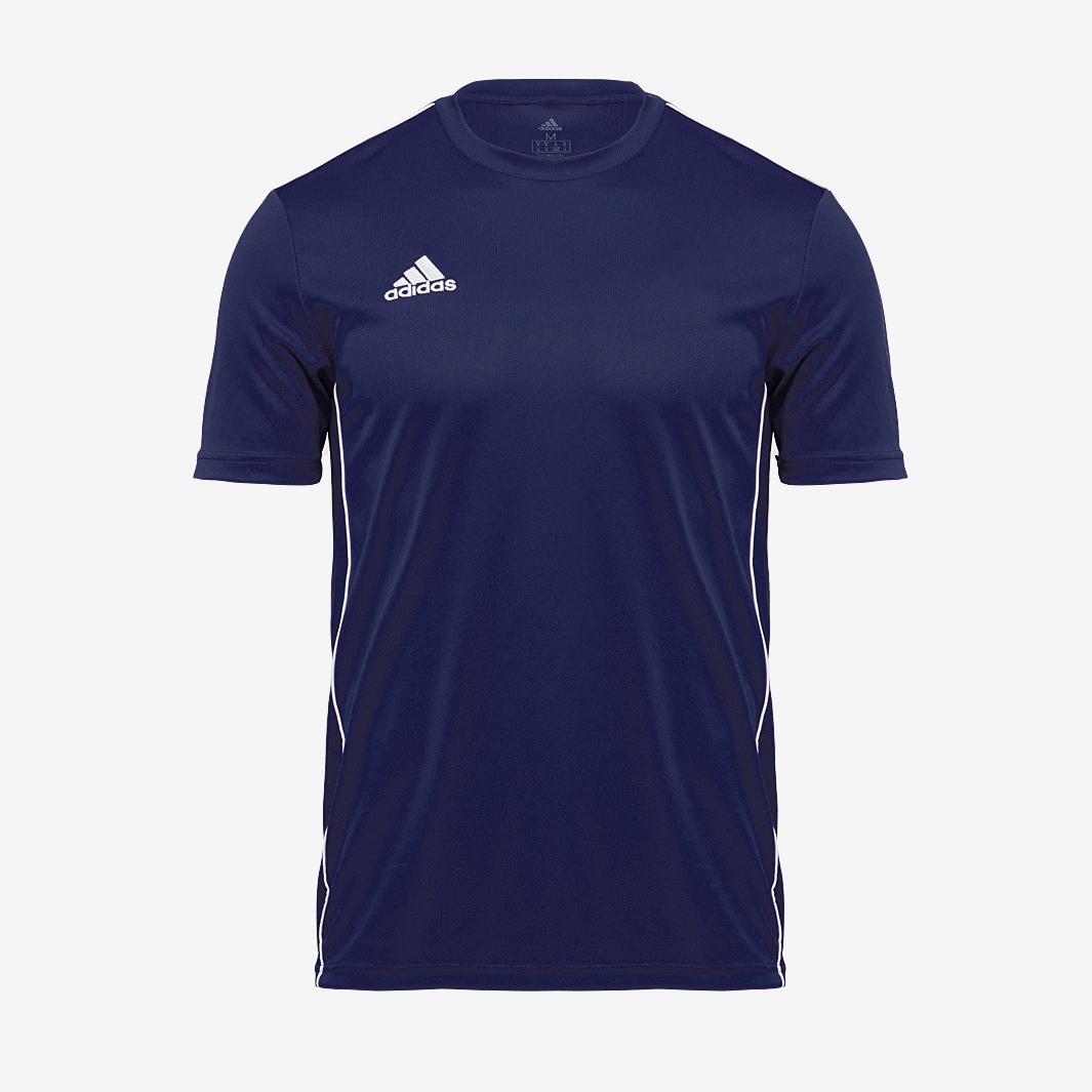 adidas Core 18 Tee - Dark Blue/White - Mens Football Teamwear - CV3981