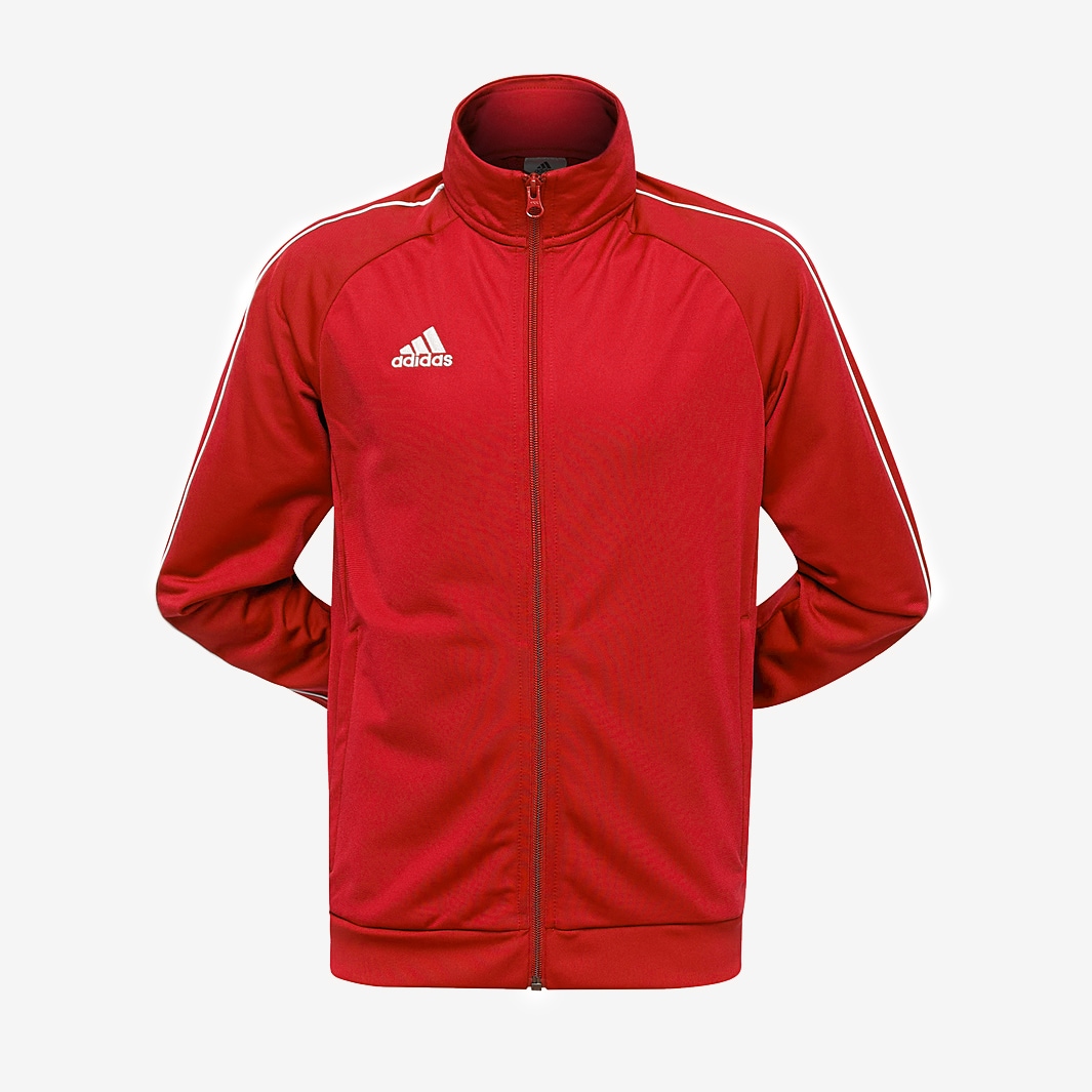 Adidas Junior Core 18 Presentation Jacket- Power Red/White - Junior ...