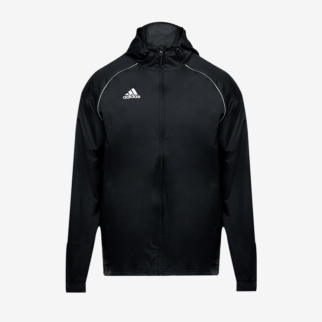 Adidas Junior Core 18 Rain Jacket - Black/White - Junior Football ...