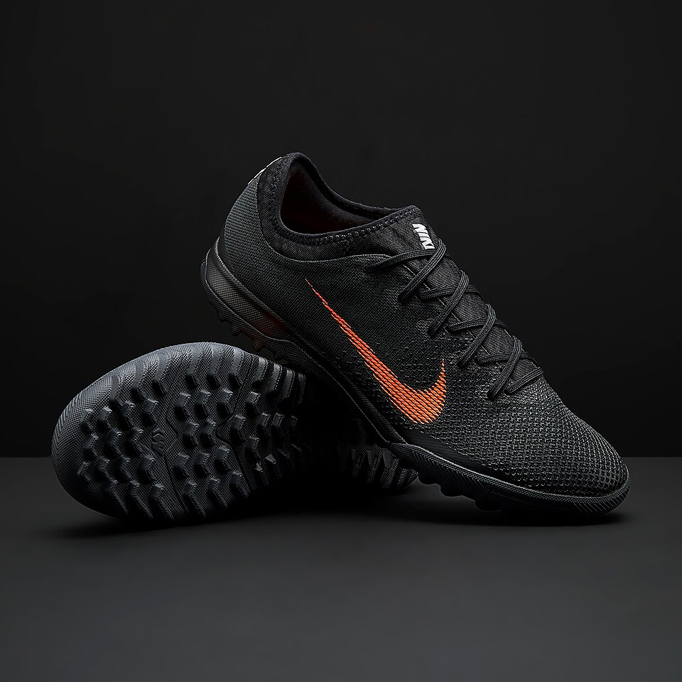 Botas de fútbol - Césped sintético turf o moqueta Nike Mercurial VaporX XII Pro TF Negro/Naranja/Blanco - AH7388-081 | Pro:Direct Soccer