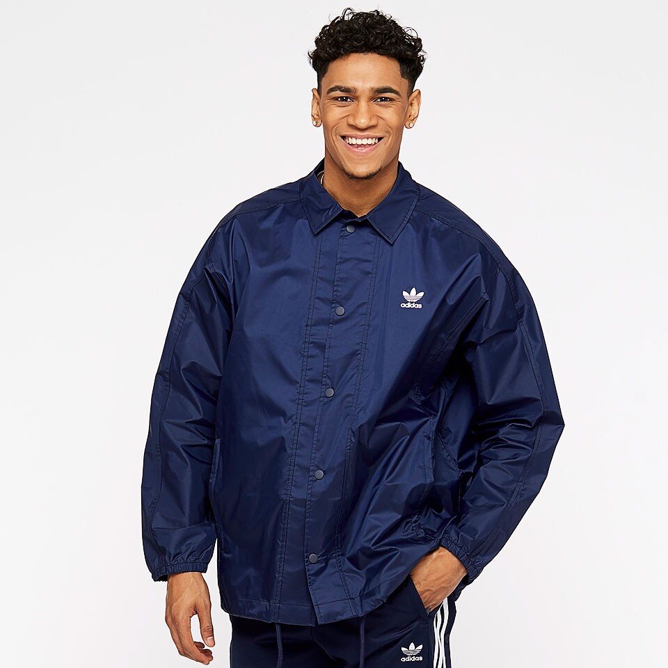 Mens Clothing - adidas Originals Trefoil Coach-Jacket - Collegiate Navy ...