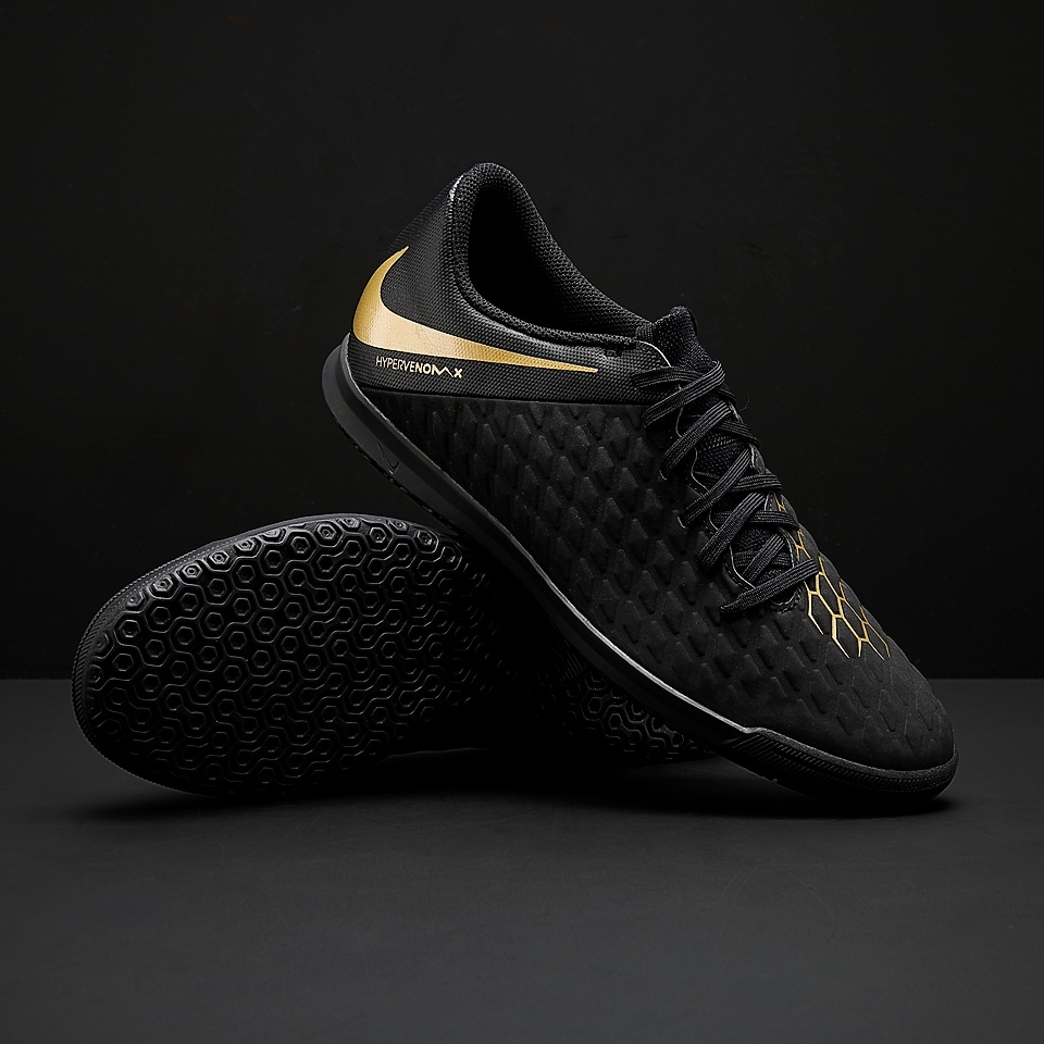 Botas fútbol - Zapatillas de fútbol sala Nike Hypervenom PhantomX III Club IC - Negro/Dorado - AJ3808-090 | Pro:Direct