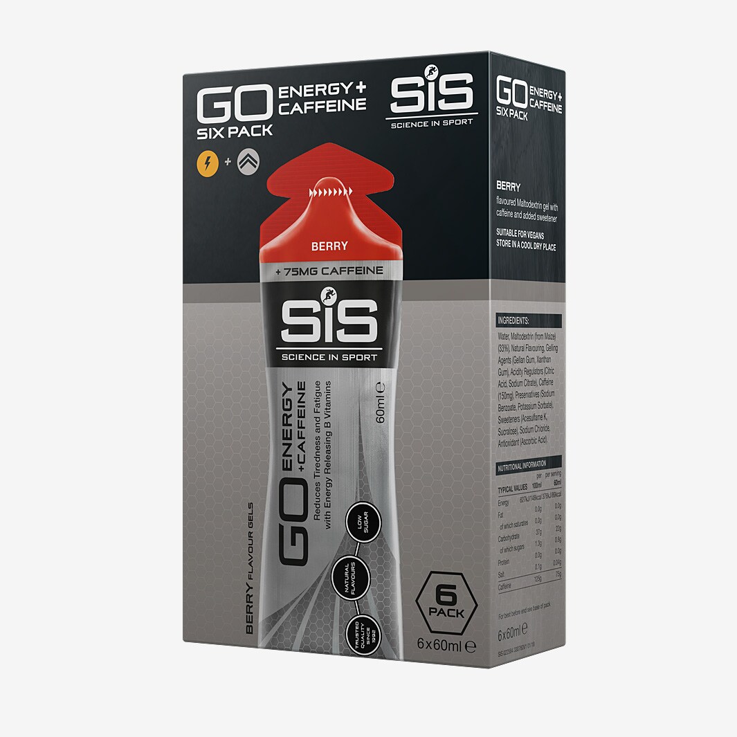 SiS GO Energy + Caffeine Gel Multipack - Berry - 4 x 6 x 60ml ...