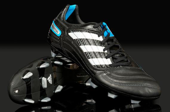 adidas Football Boots adidas Predator Absolado X TRAXION - Soccer Shoes - Soft Ground - Black/White/Cyan | Pro:Direct Soccer