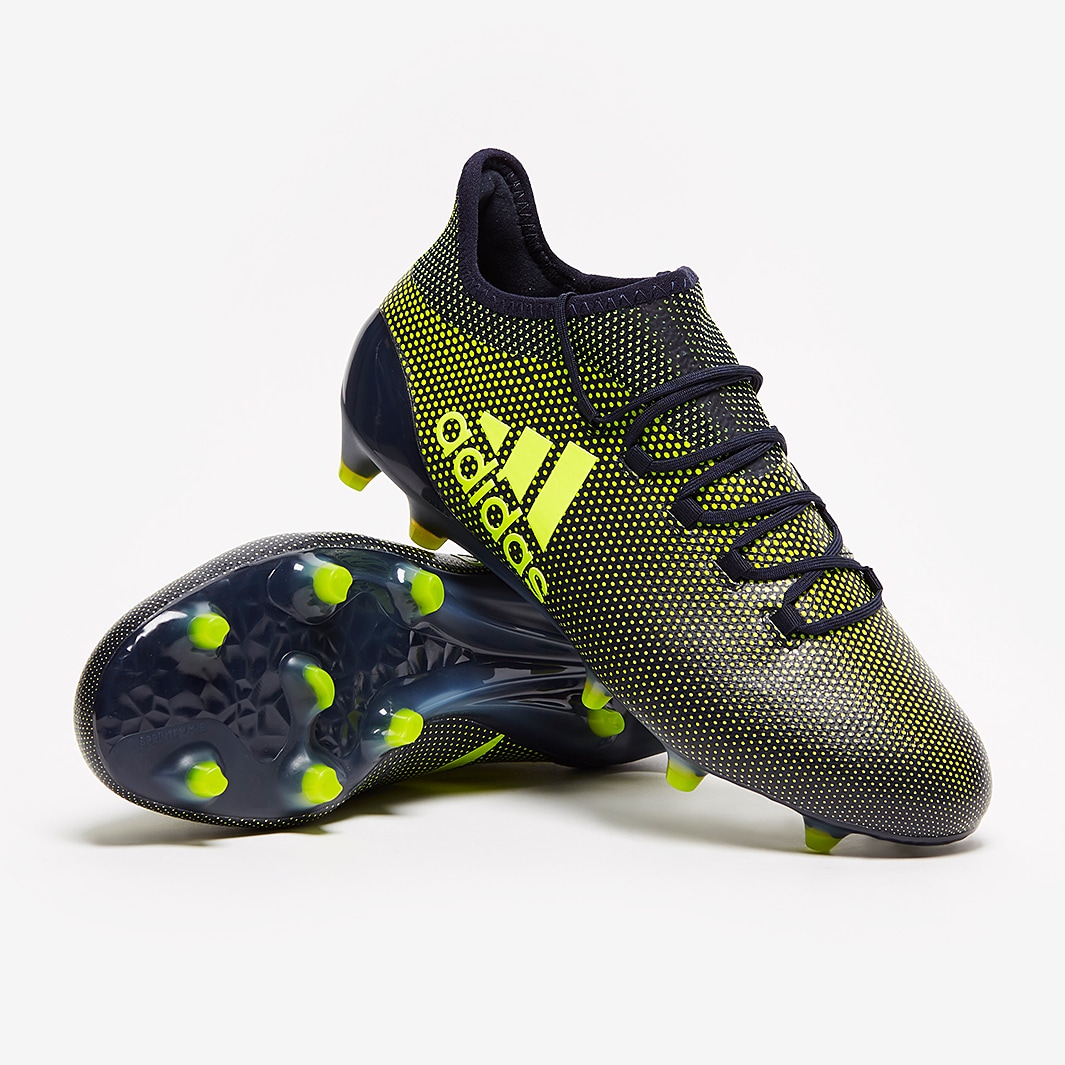 Botas de adidas X 17.1 FG - Tinta/Amarillo | Pro:Direct Soccer
