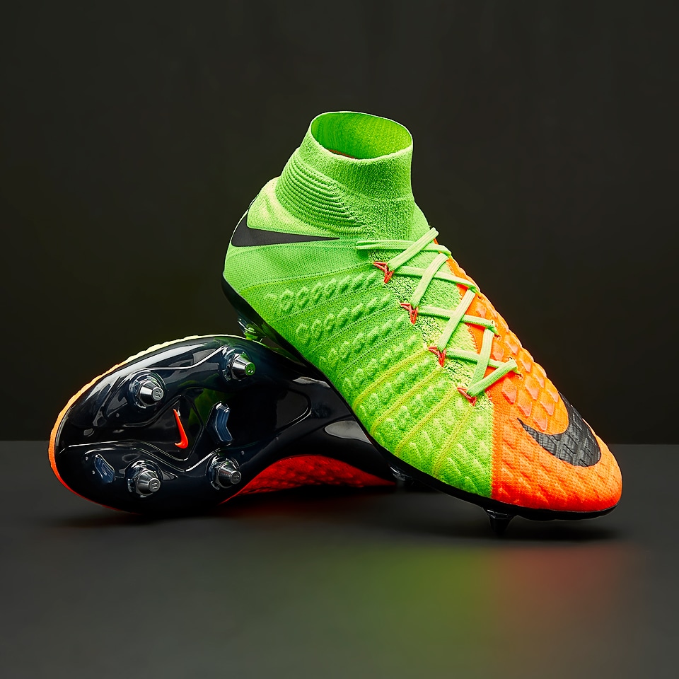 Botas de fútbol - Nike Hypervenom Phantom DF SG - Verde/Negro/Naranja/Volt - 881780-309 | Pro:Direct Soccer