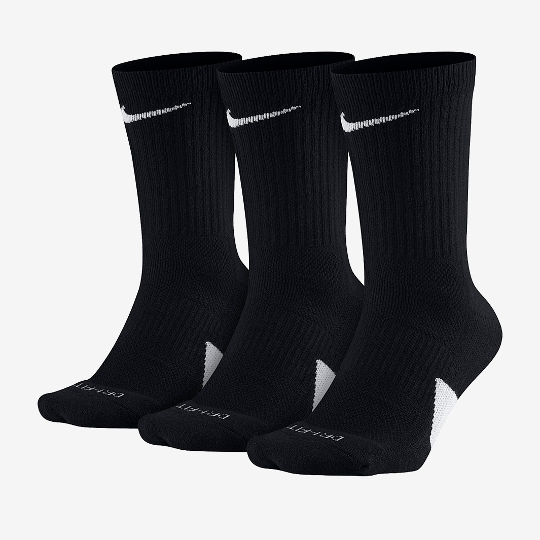 Kaarsen Bron pond Mens Clothing - Nike Elite Crew 3 Pack - Black - Socks - Performance |  Pro:Direct Basketball