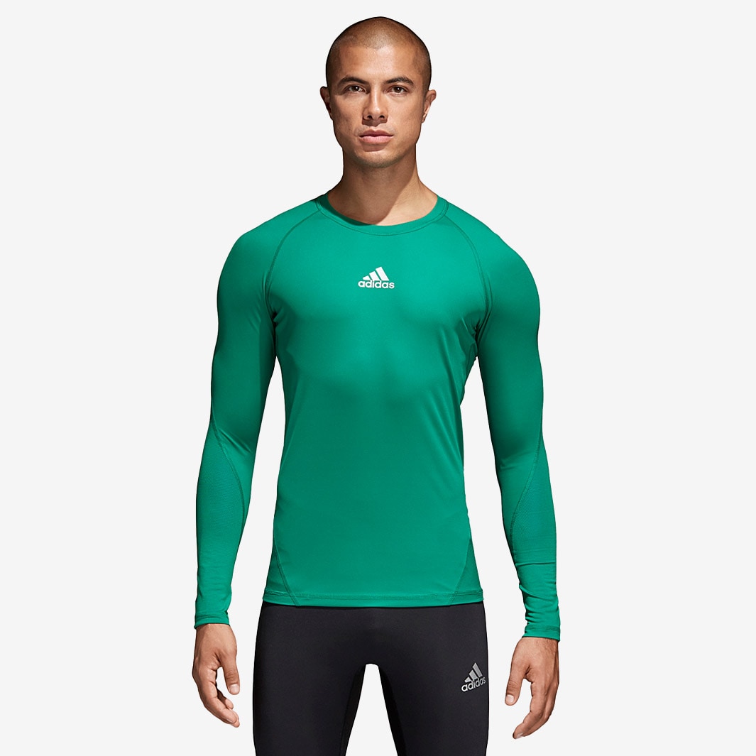 adidas Alpha Skin Sport LST - Mens Base Layer - Compression - Bold Green