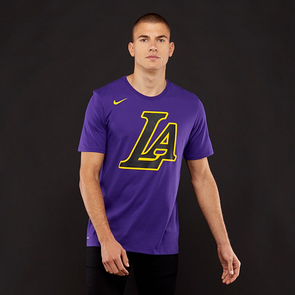 Los Angeles Lakers Nike City Edition Performance T-Shirt - Purple