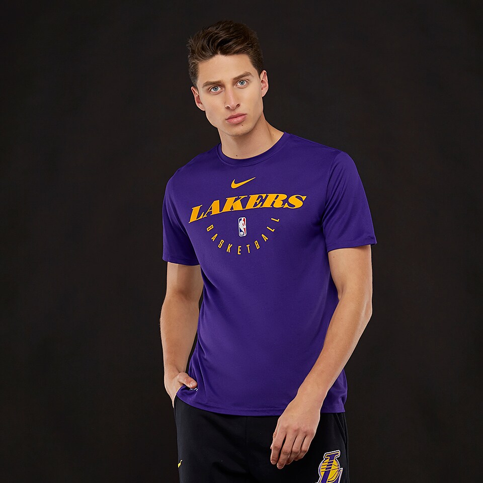 Men's Los Angeles Lakers Nike Purple Essential Practice Performance T-Shirt