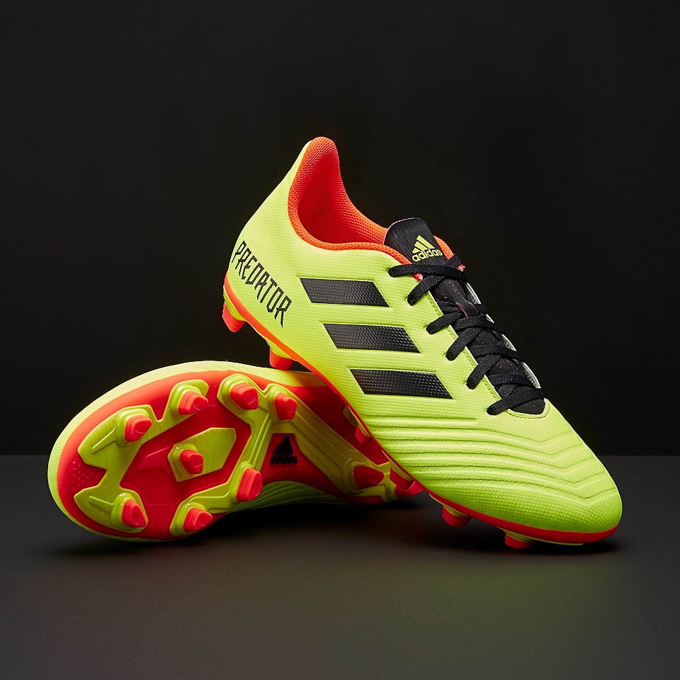 Botas fútbol - césped natural firmes o artificial - adidas Predator 18.4 - Amarillo/Negro/Rojo Pro:Direct Soccer