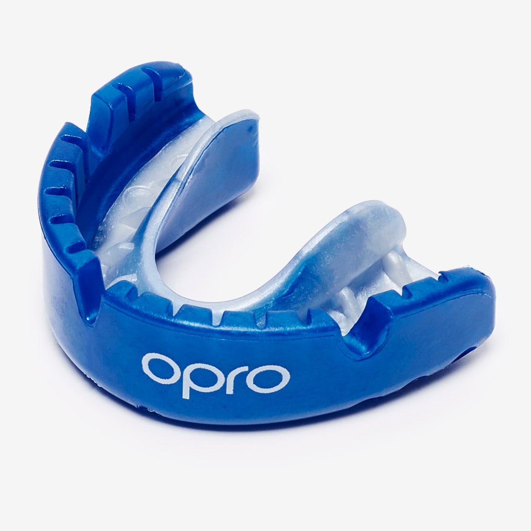 Adult Protection Opro SelfFit Gen4 Gold Braces Mouthguard Blue