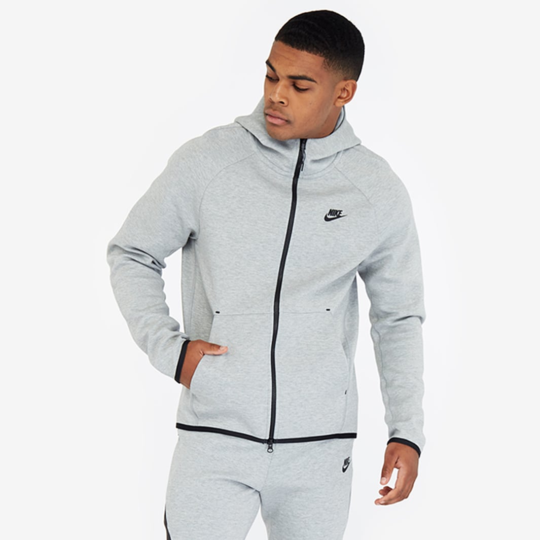 Nike Sportswear Tech Fleece Hoodie Dark Grey Heather Mens Clothing