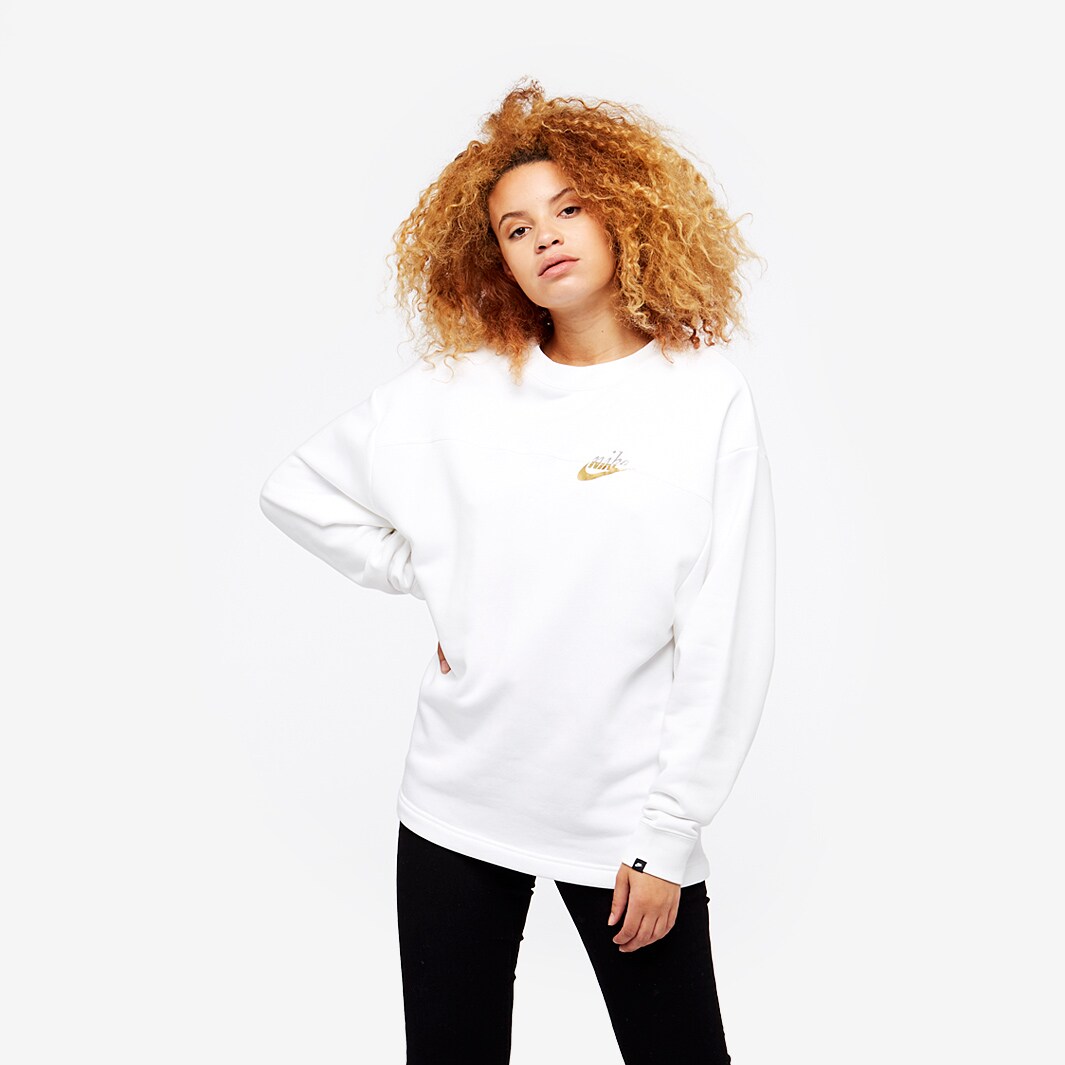 Nike Womens Sportswear Rally Metallic - White - Womens Clothing - Sweatshirts | Pro:Direct Soccer