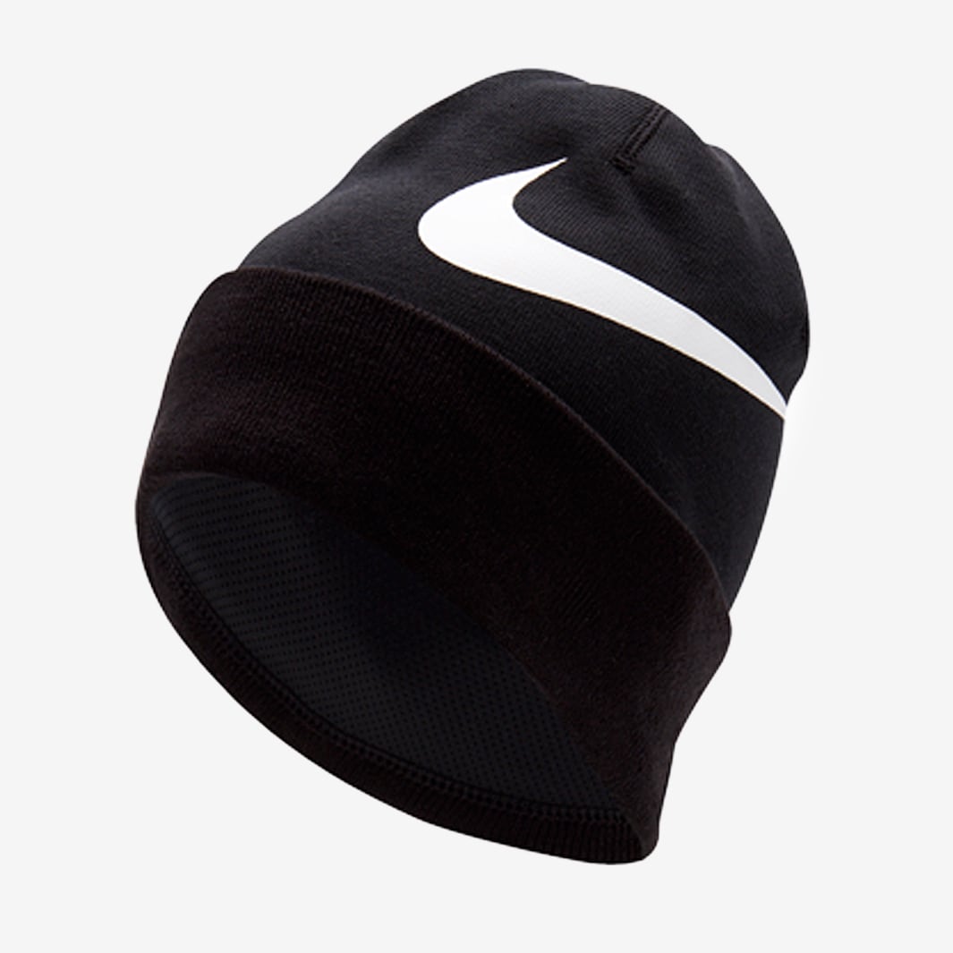 Nike Swoosh Beanie - Black/White - Mens Clothing- 876501-011 | Pro ...