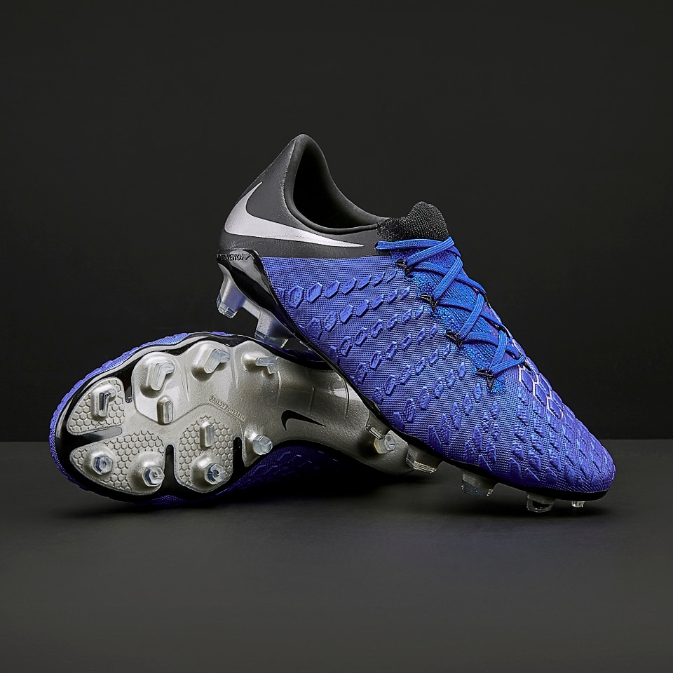 Nike Hypervenom Elite FG - Mens Soccer Cleats - Firm - Racer Blue/Metallic Silver/Black/Volt