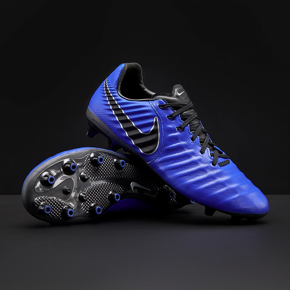 Botas de fútbol Nike Tiempo VII Pro AG-PRO - Azul/Negro/Plateado Pro:Direct Soccer