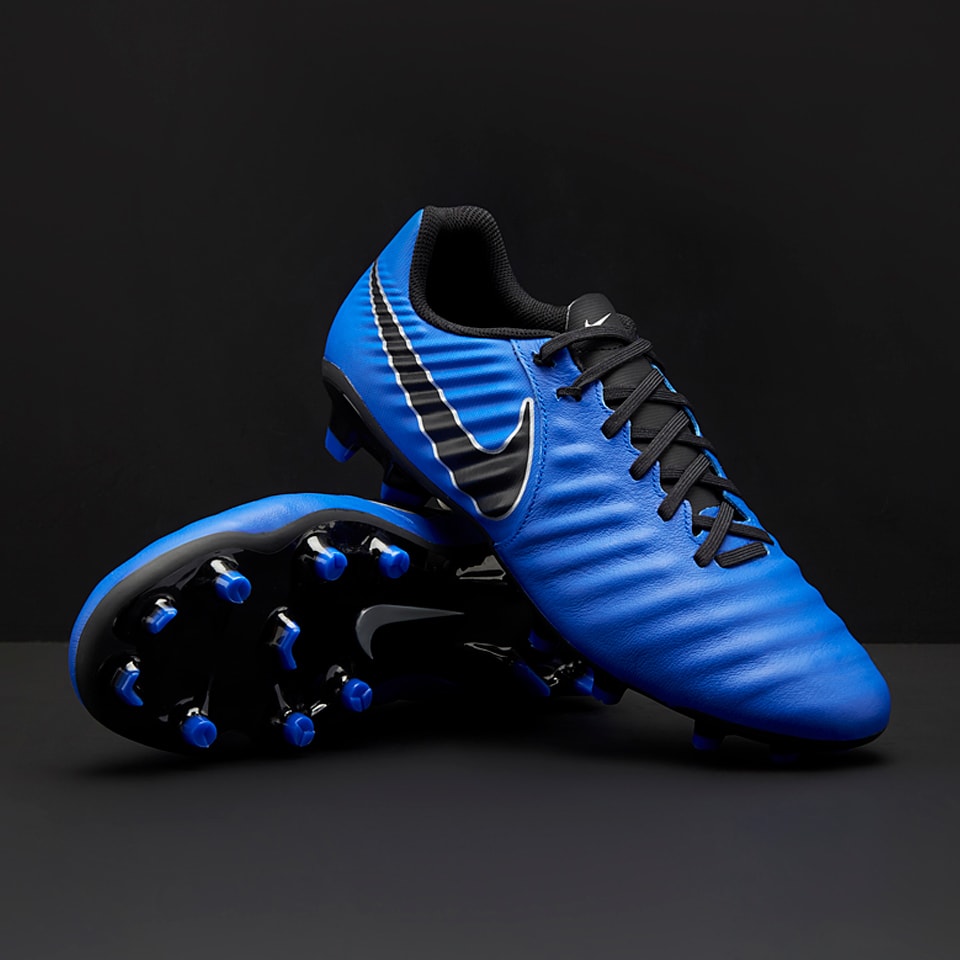 No pretencioso camisa Extracto Botas de fútbol - Nike Tiempo Legend VII Academy FG - Azul/Negro/Plateado |  Pro:Direct Soccer