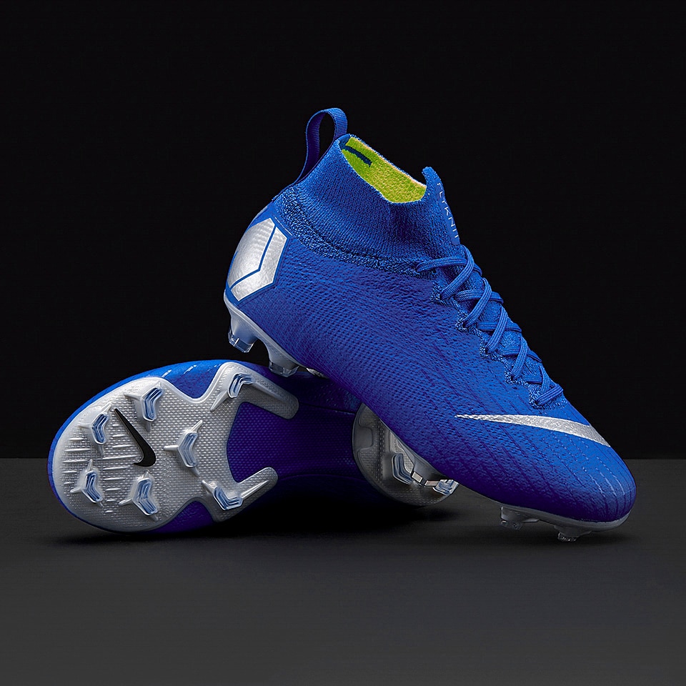 profundo Publicidad brillo Botas de fútbol - Nike Mercurial Superfly VI Elite FG para niños -  Azul/Plateado | Pro:Direct Soccer