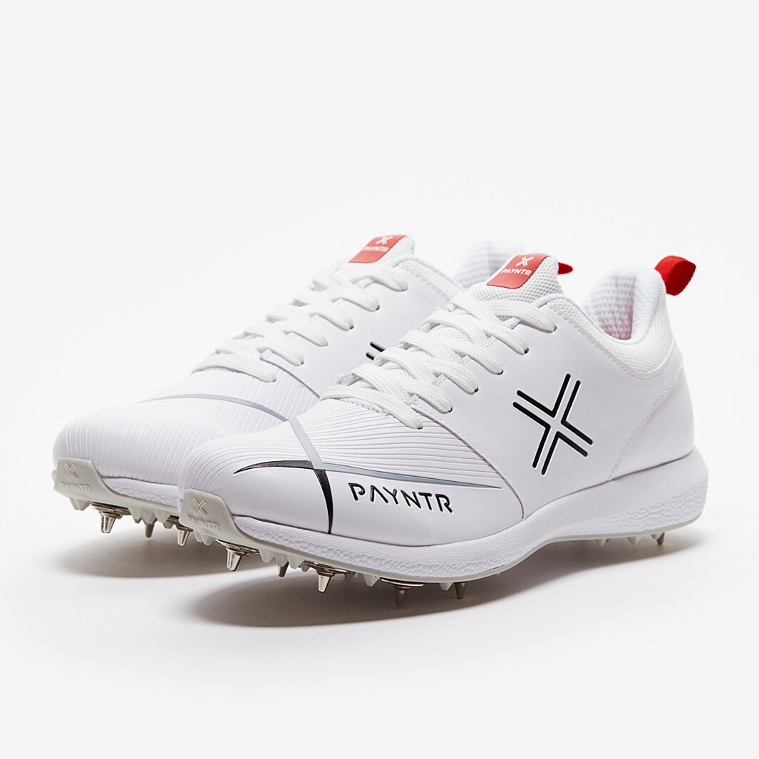 Payntr V Junior Cricket Spike White Boys Shoes