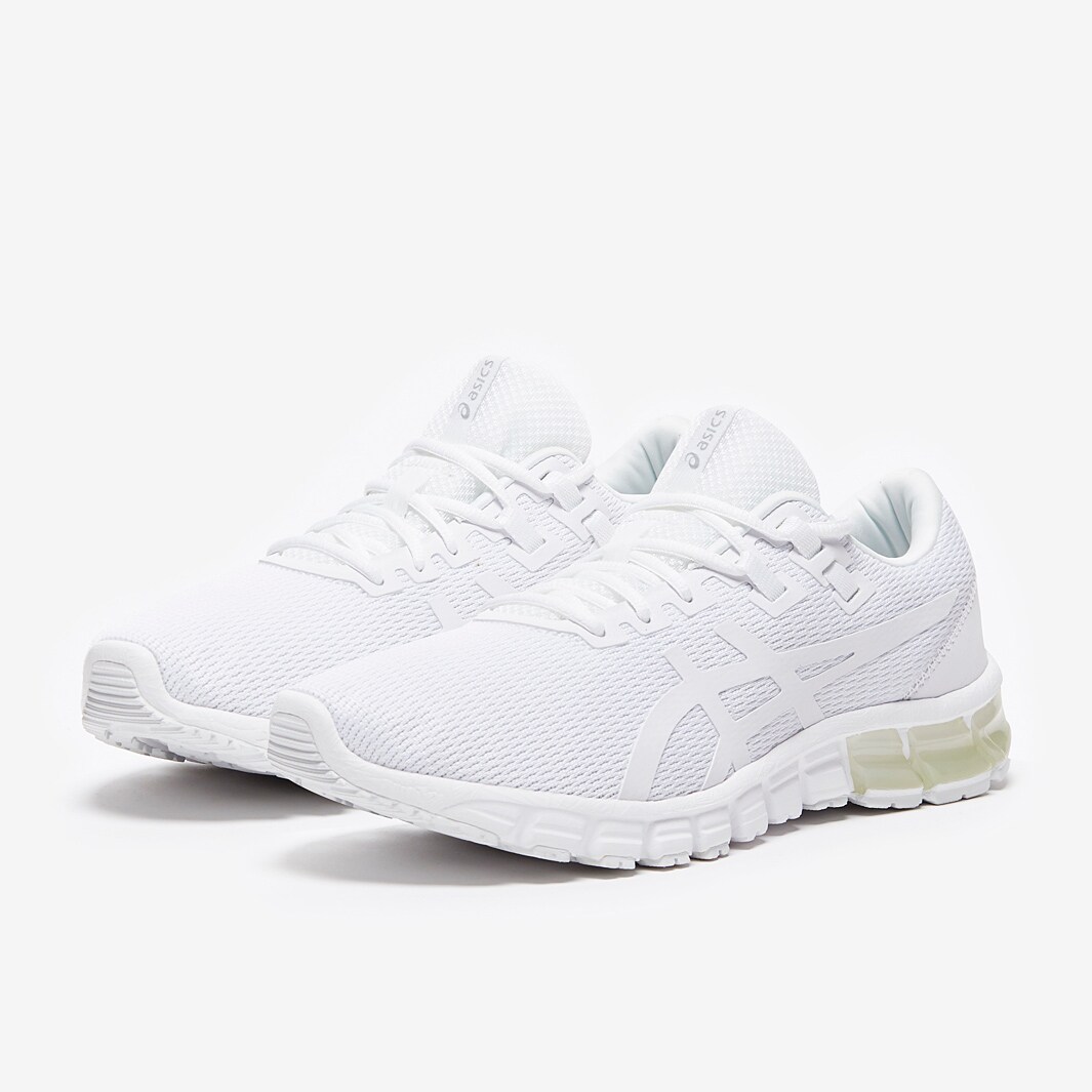 all white asics quantum