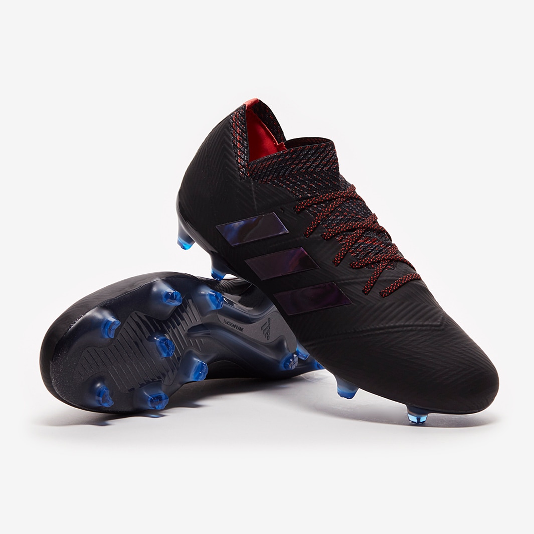 Rico Insignia techo Botas de fútbol - adidas Nemeziz 18.1 FG - Negro/Azul | Pro:Direct Soccer