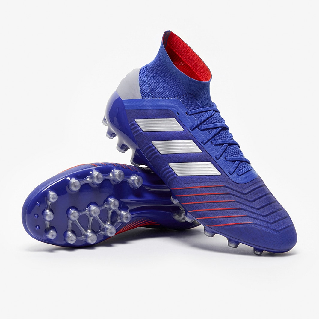 adidas Predator 19.1 AG Bold Metallic/Football Blue - Artificial Grass - Mens Boots Pro:Direct Soccer
