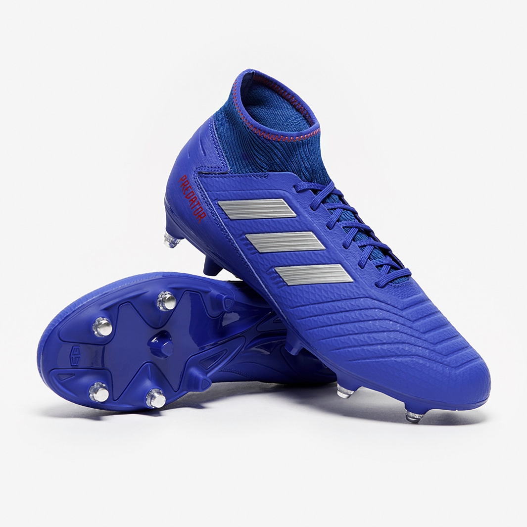 Botas de fútbol - Predator 19.3 SG - Azul/Plata | Pro:Direct Soccer