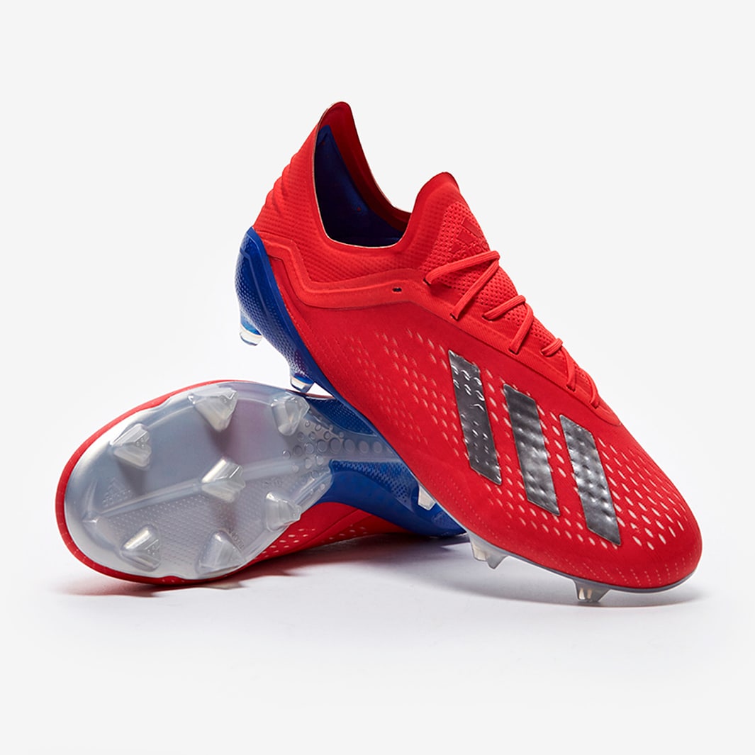 Más que nada mudo País Botas de fútbol - adidas X 18.1 FG - Rojo Cereza/Plata Metalizado/Azul |  Pro:Direct Soccer