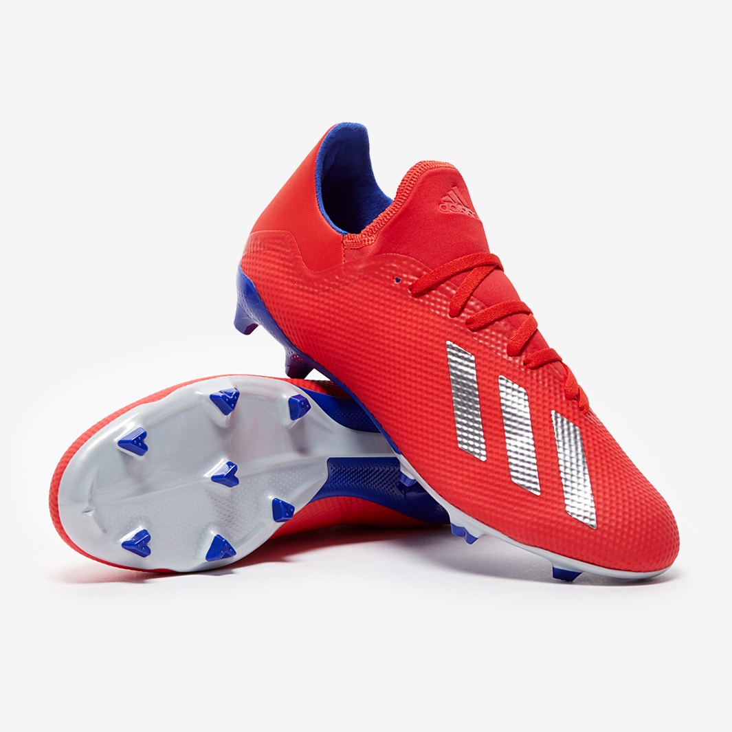 Leopard Retention Revolutionary adidas X 18.3 FG - Active Red/Silver Metallic/Bold Blue - Firm Ground -  Mens Boots 