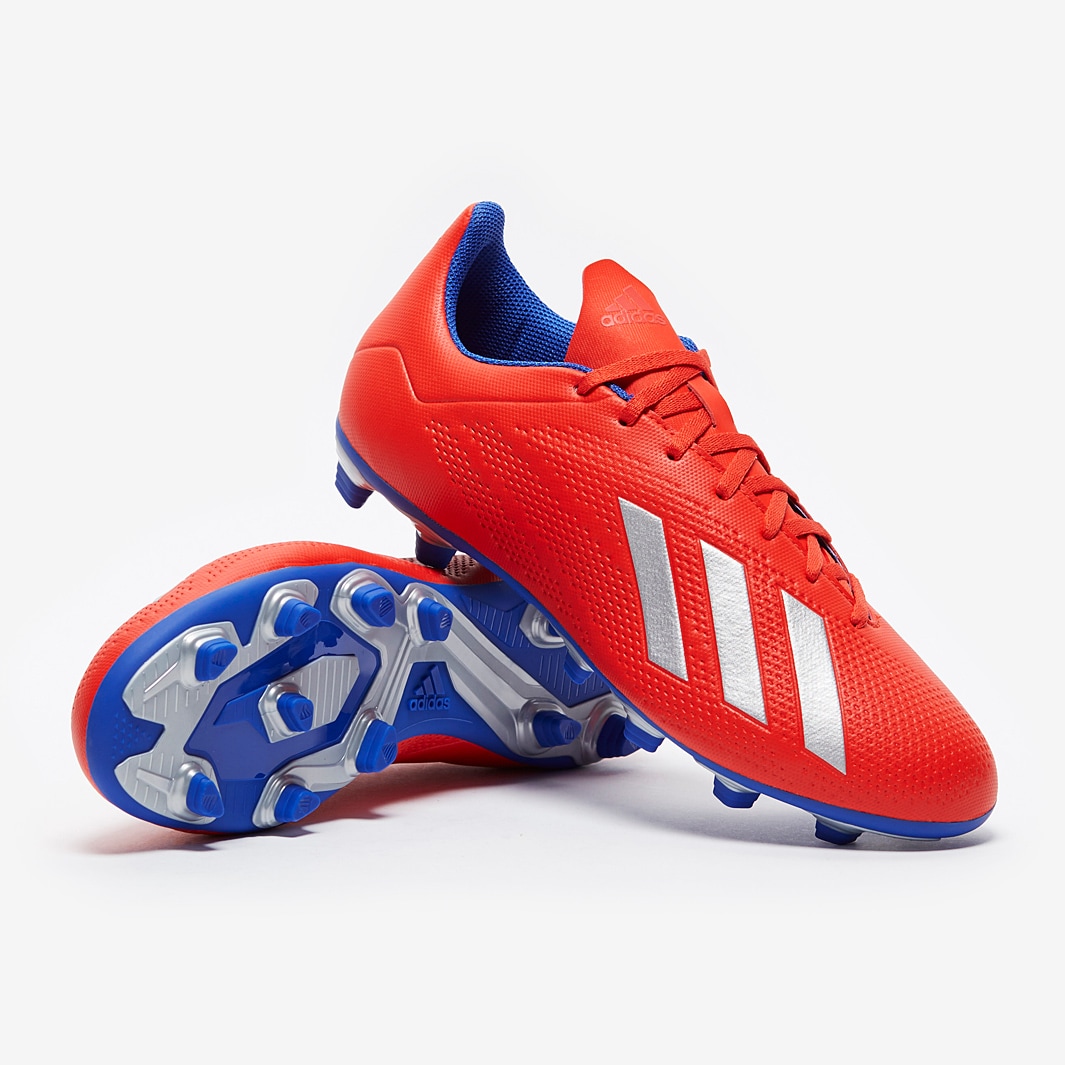 adidas X 18.4 FG - Active Red/Silver Metallic/Bold Blue - Firm Ground ...