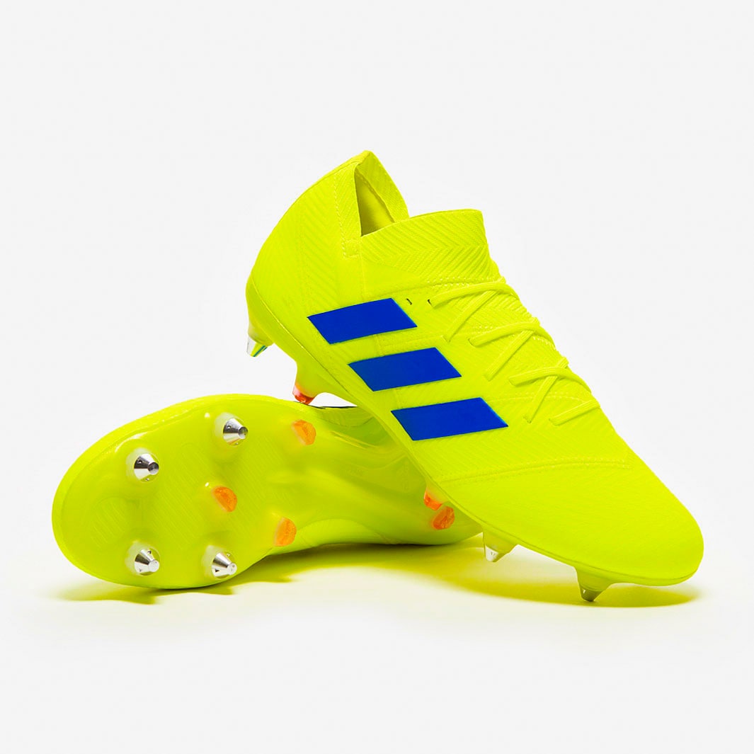 Botas fútbol - Nemeziz 18.1 SG - Amarillo Solar/Azul/Rojo | Pro:Direct