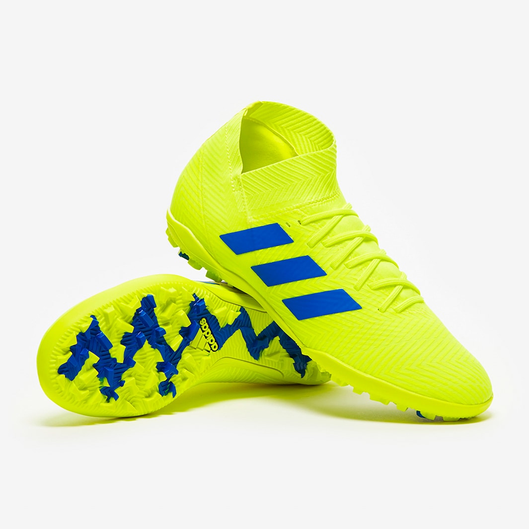 adidas Nemeziz 18.3 - Solar Yellow/Football Blue/Active Red - Turf Trainer - Soccer Cleats
