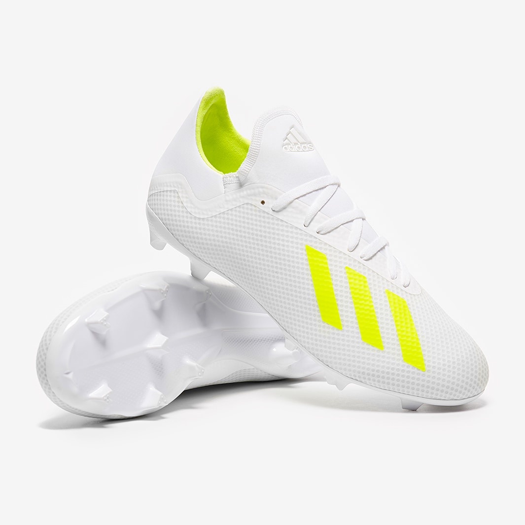 Decrépito Párrafo arrepentirse adidas X 18.3 FG - White/Solar Yellow - Firm Ground - Mens Boots |  Pro:Direct Soccer