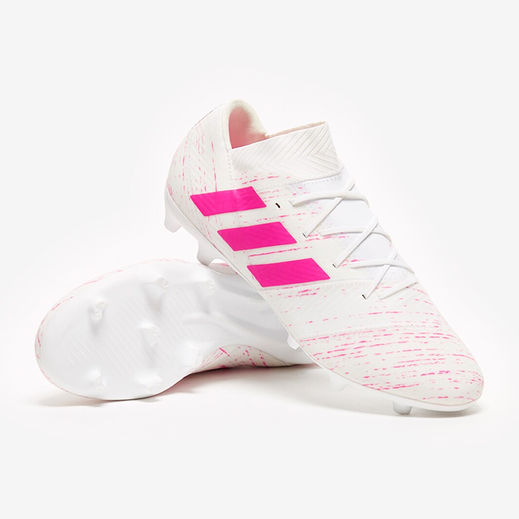 adidas Nemeziz 18.2 FG - Blanco/Rosa - Firmes - Botas de fútbol | Pro:Direct Soccer