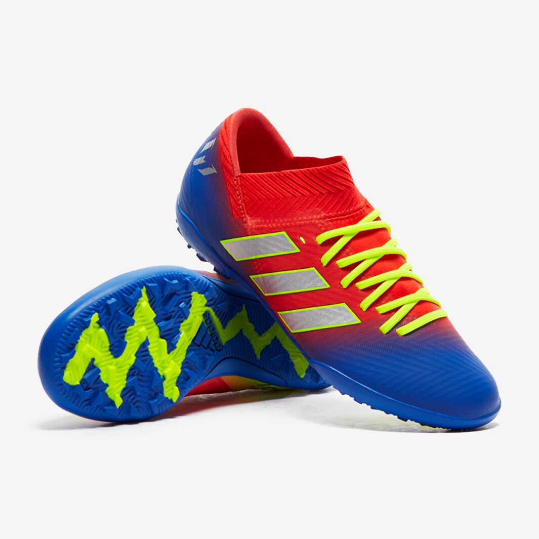 Pensionista Superposición querido Botas de fútbol - adidas Nemeziz Messi 18.3 TF para niños -  Rojo/Plateado/Azul | Pro:Direct Soccer